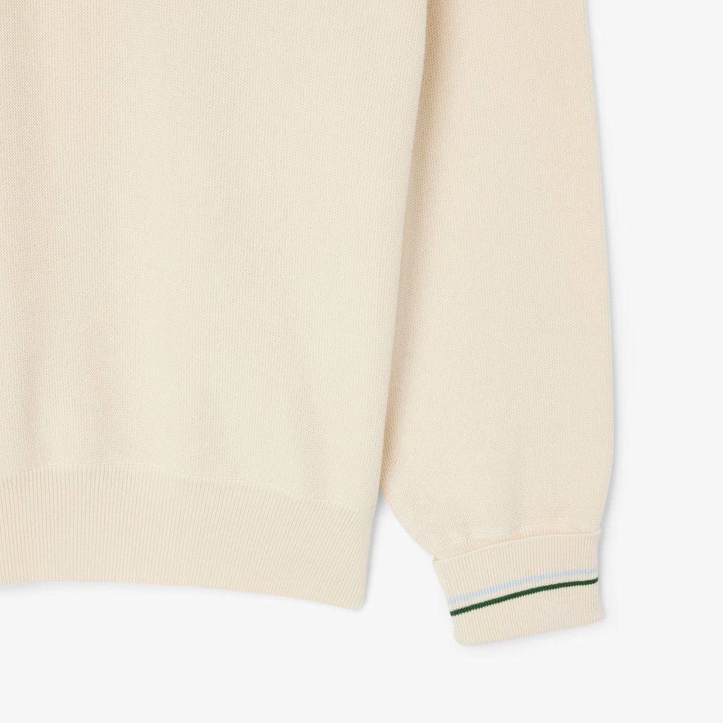 Áo Len Lacoste Nam Chất Liệu Cotton Crepe Nhẹ Hoạ Tiết Sọc