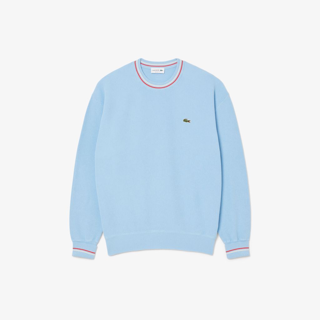 Áo Len Lacoste Nam Chất Liệu Cotton Crepe Nhẹ Hoạ Tiết Sọc