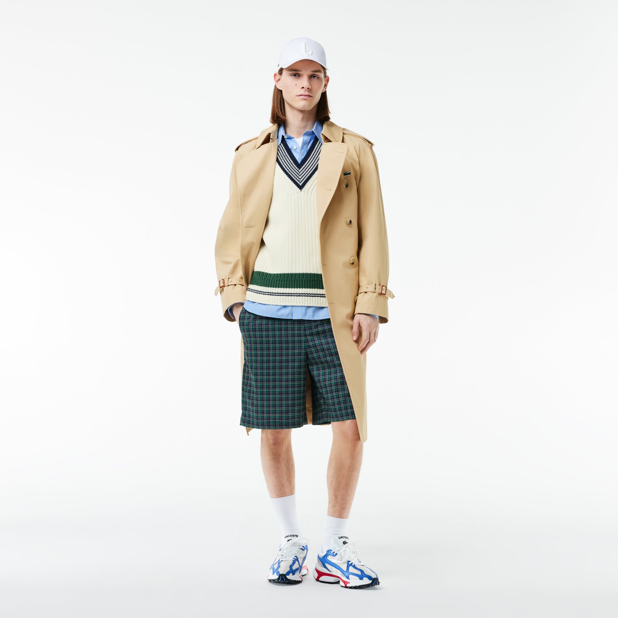Áo Len Tennis Lacoste Unisex Chất Liệu Cotton Dệt Kim Dày Điểm Nhấn Huy Hiệu