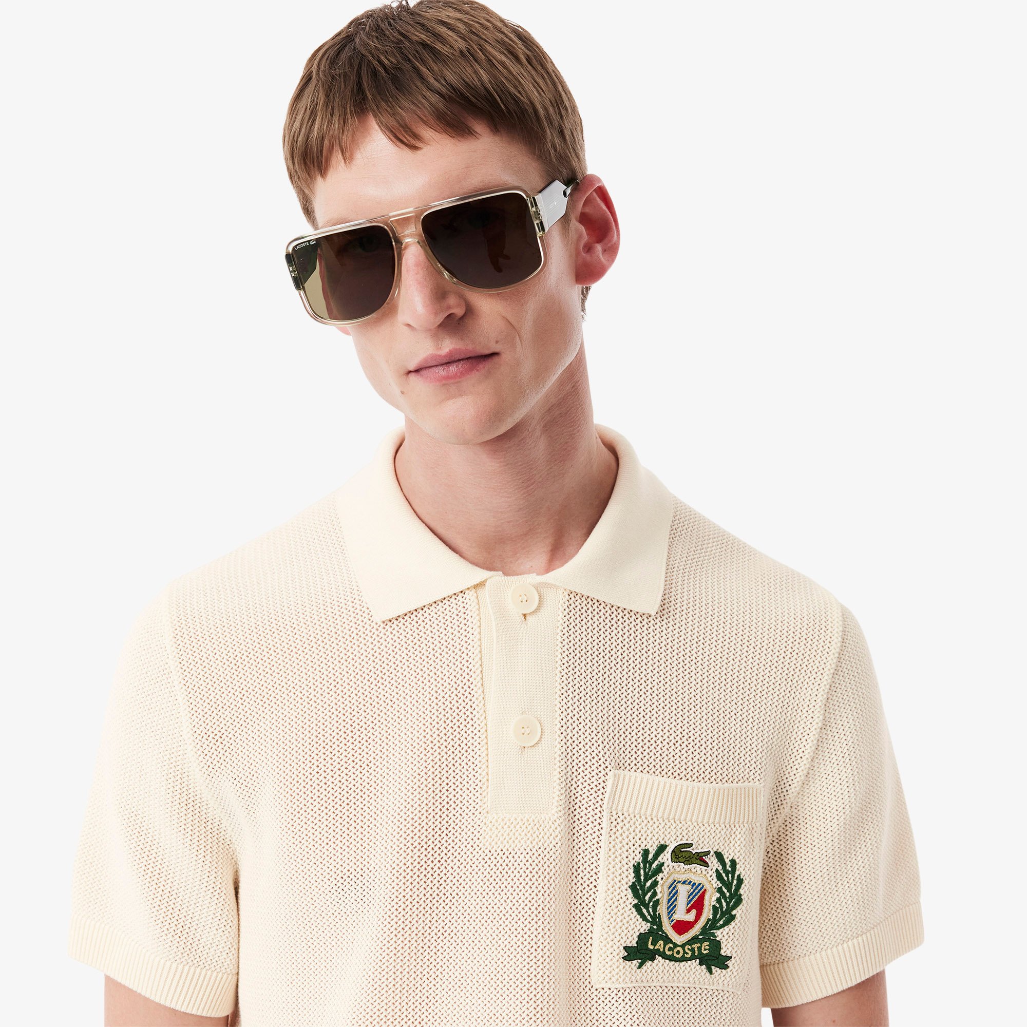 Áo Len Lacoste Nam Cổ Polo Sản Xuất Tại Pháp