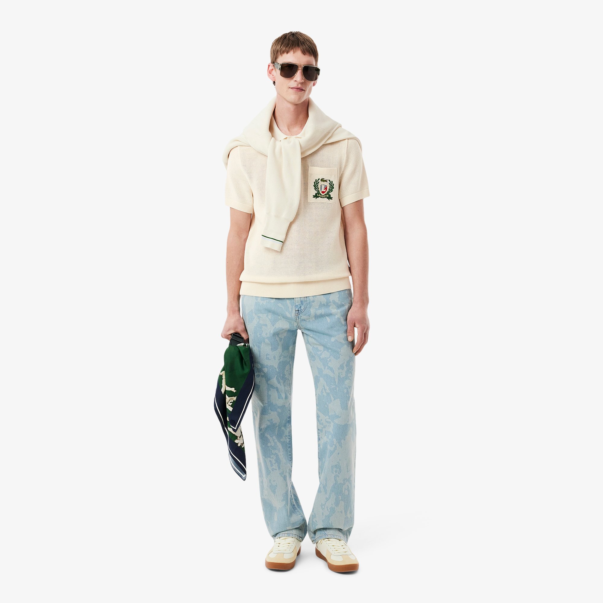 Áo Len Lacoste Nam Cổ Polo Sản Xuất Tại Pháp