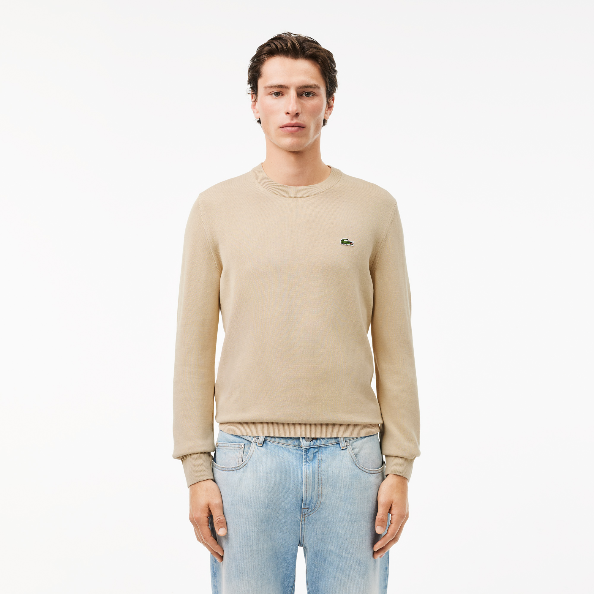 Áo Len Lacoste Nam Cổ Tròn Chất Liệu Cotton
