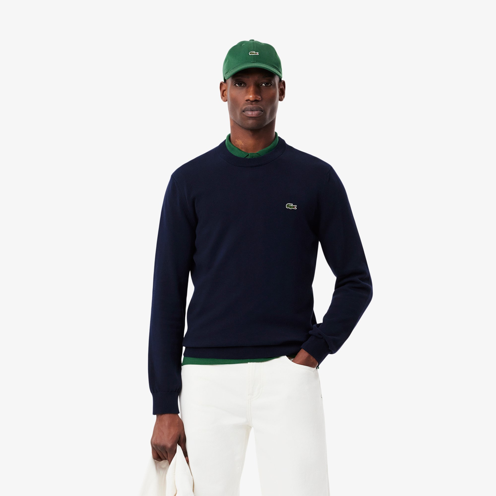 Áo Len Lacoste Nam Cổ Tròn Chất Liệu Cotton
