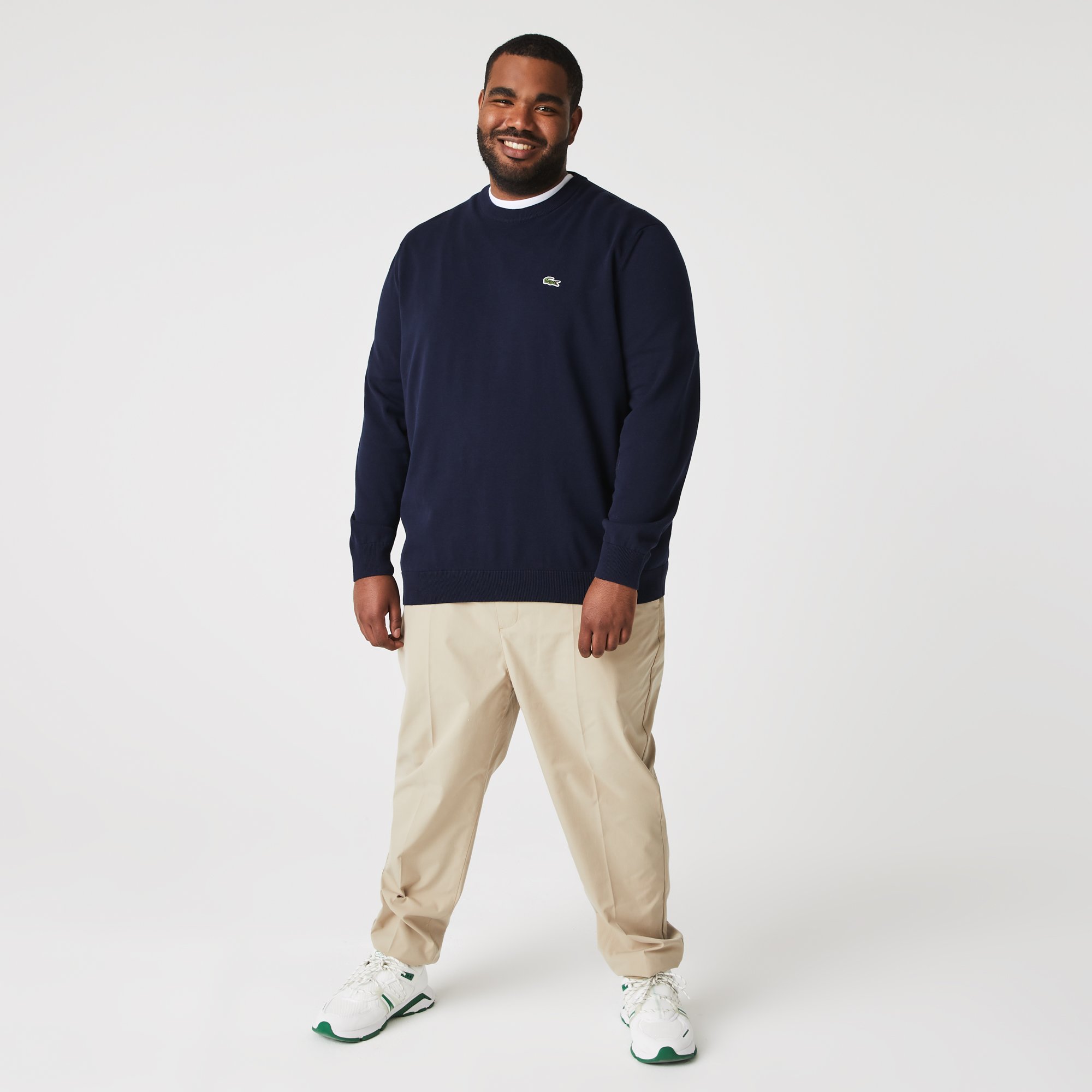 Áo Len Lacoste Nam Cổ Tròn Chất Liệu Cotton