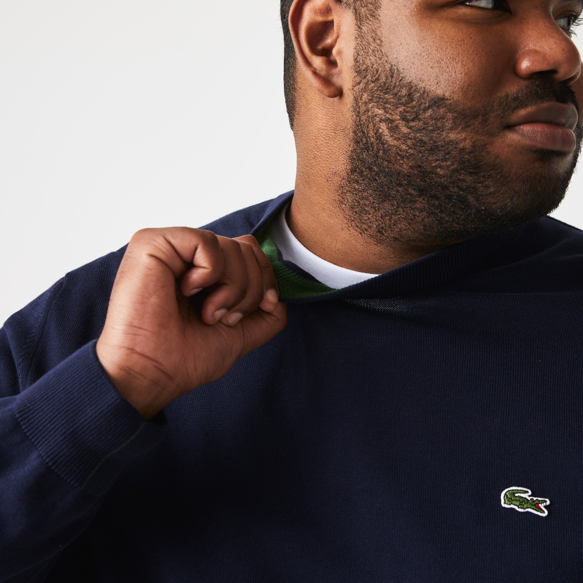Áo Len Lacoste Nam Cổ Tròn Chất Liệu Cotton