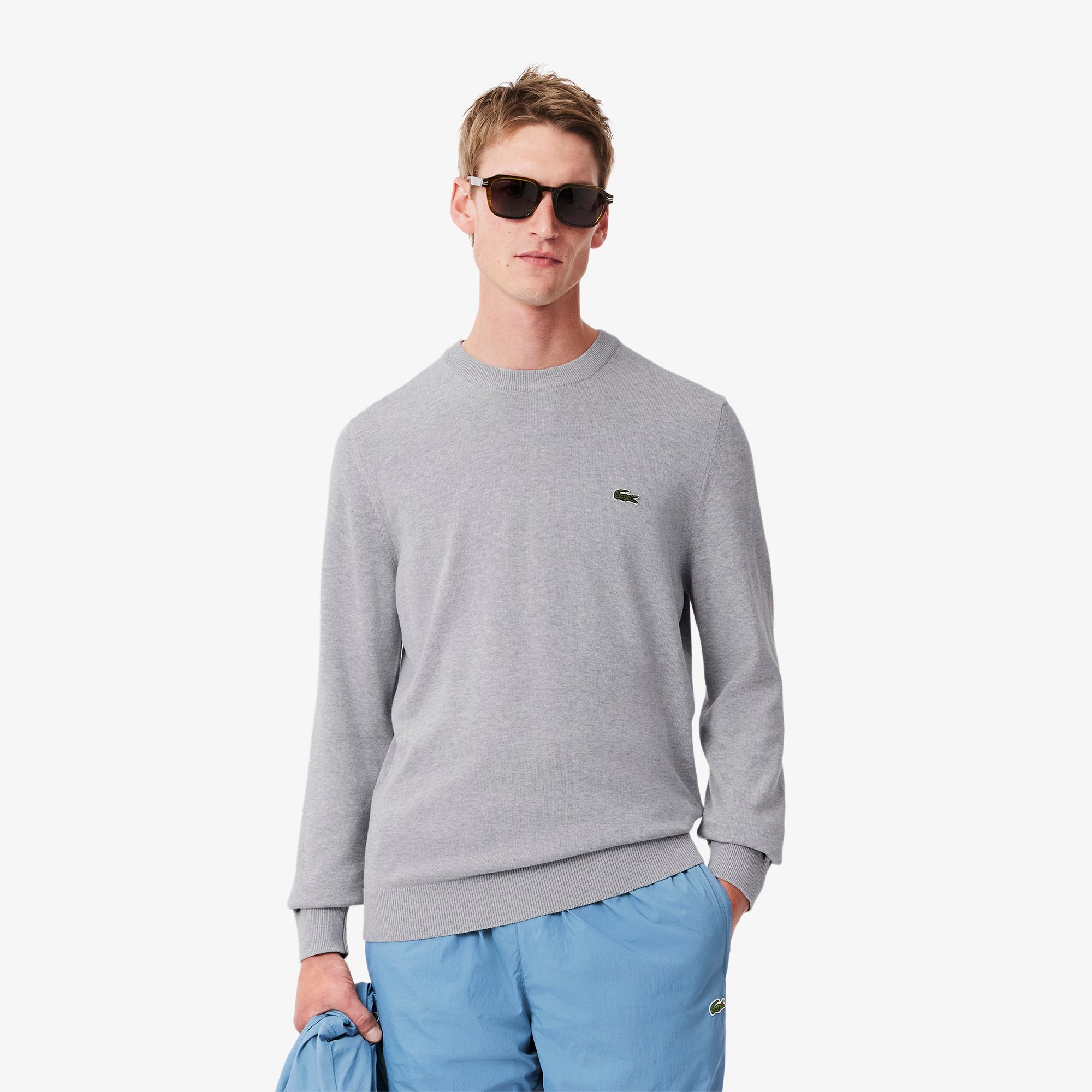 Áo Len Lacoste Nam Cổ Tròn Chất Liệu Cotton