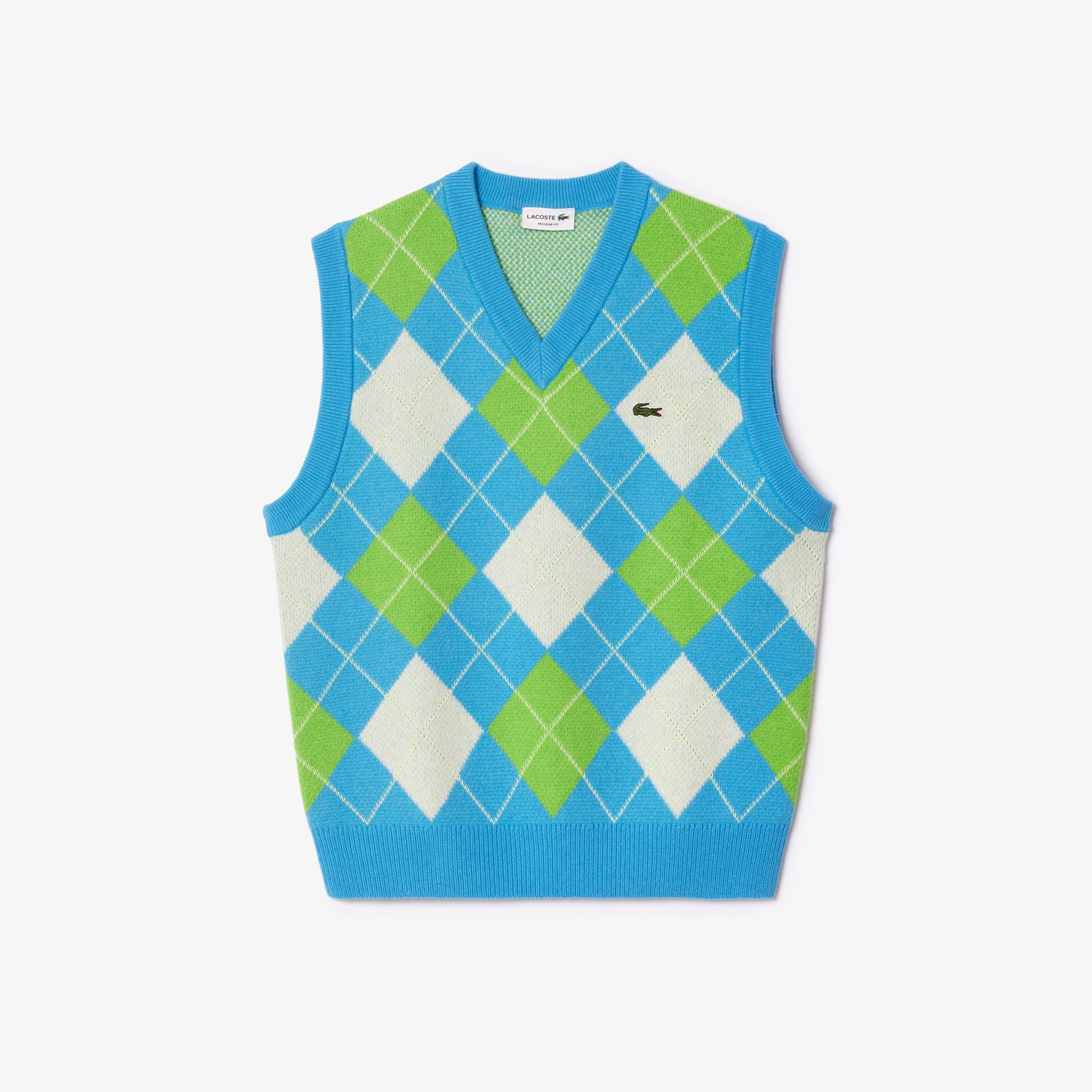 Áo Len Ghi Lê Lacoste Nam Chất Liệu Jacquard