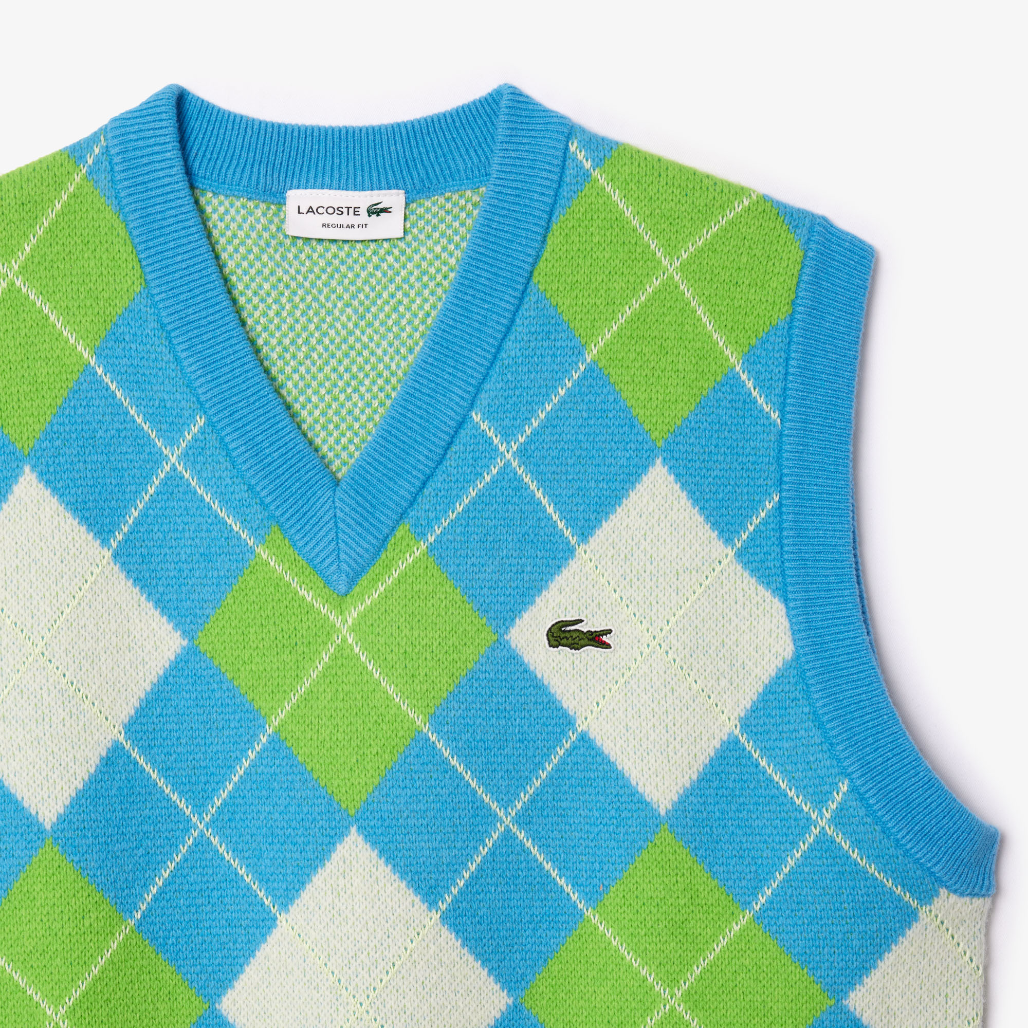 Áo Len Ghi Lê Lacoste Nam Chất Liệu Jacquard