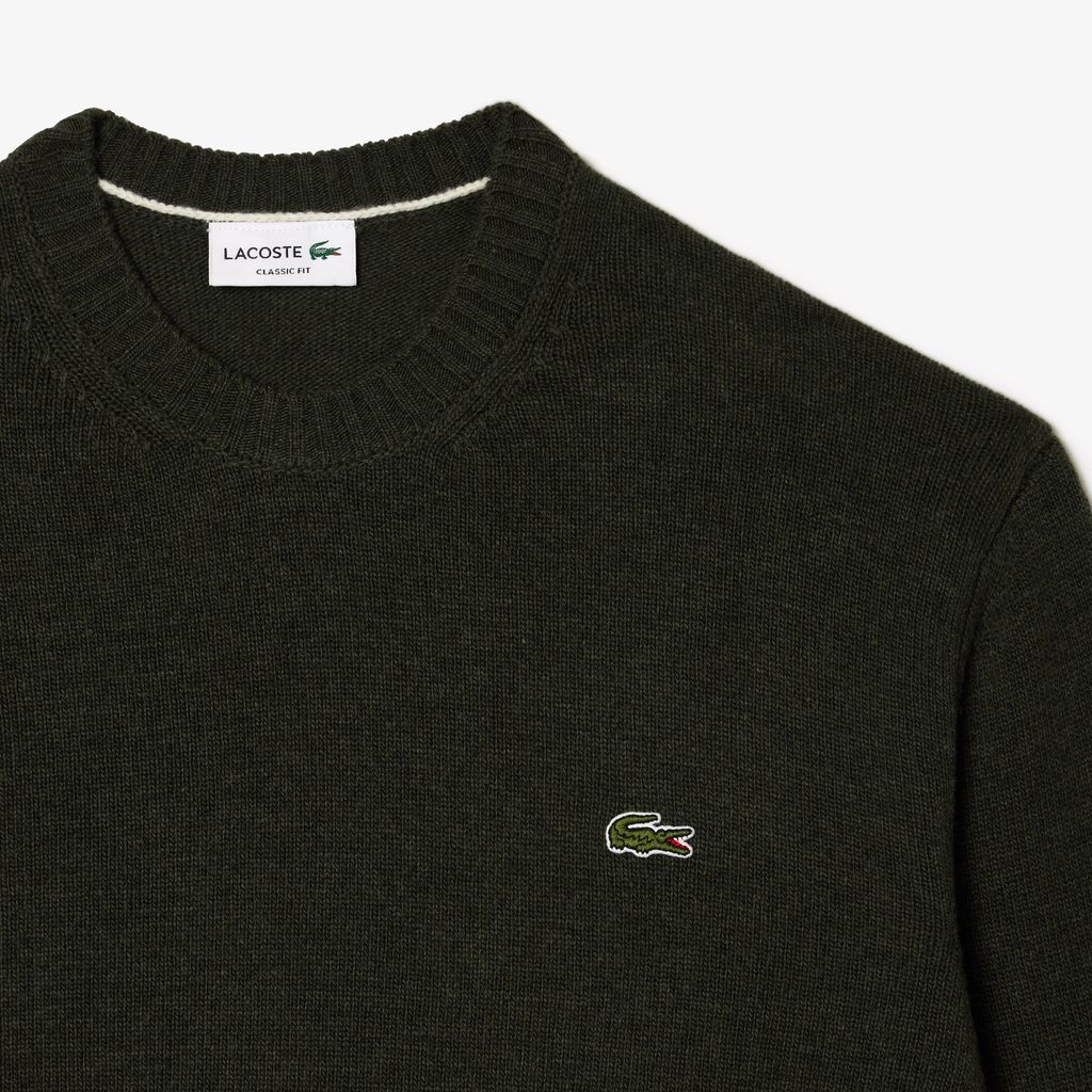 Áo Len Lacoste Nam Cổ Tròn Chất Liệu Len Chải