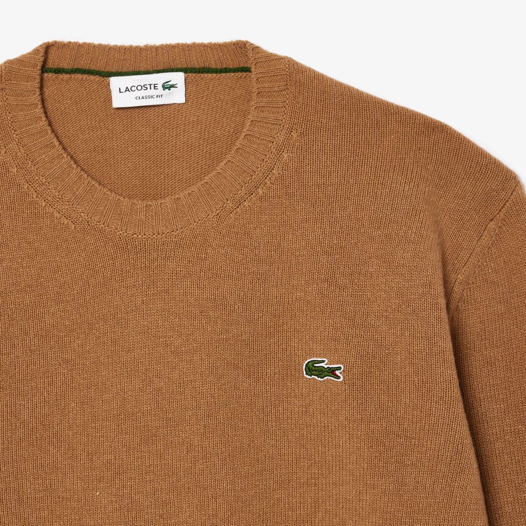 Áo Len Lacoste Nam Cổ Tròn Chất Liệu Len Chải