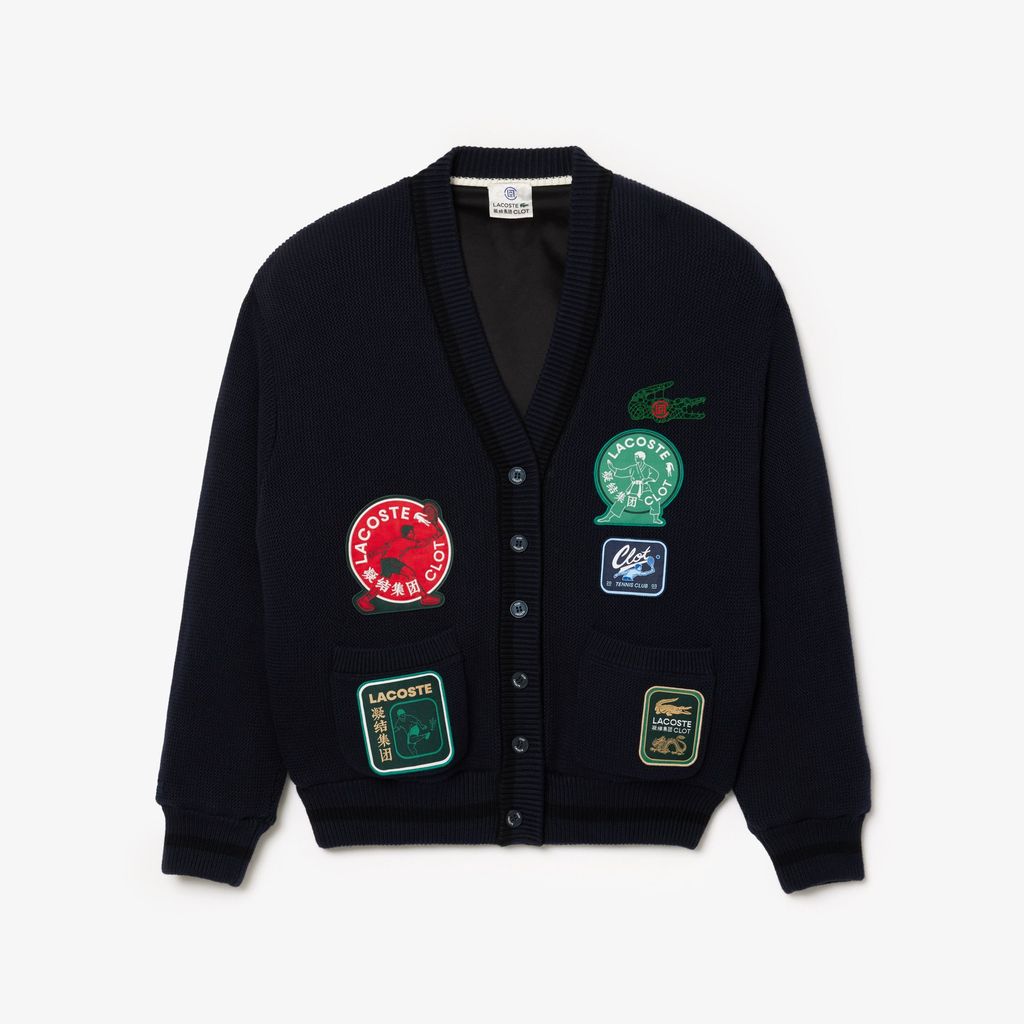 Áo Len Cardigan Lacoste Nam Lacoste x Clot Chất Liệu Len Cashmere Thể Đảo Ngược