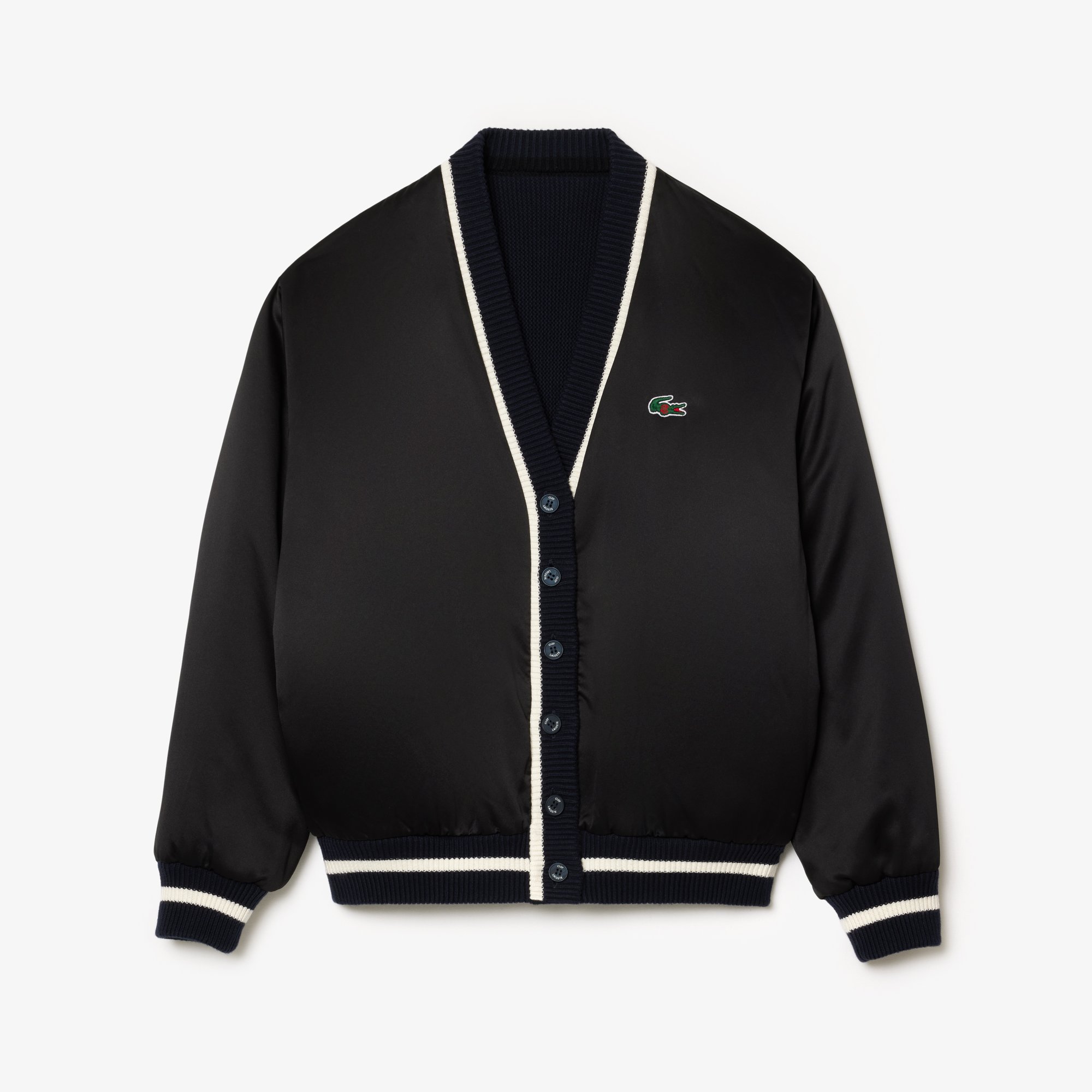 Áo Len Cardigan Lacoste Nam Lacoste x Clot Chất Liệu Len Cashmere Thể Đảo Ngược