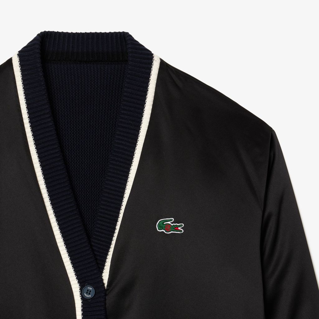 Áo Len Cardigan Lacoste Nam Lacoste x Clot Chất Liệu Len Cashmere Thể Đảo Ngược
