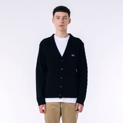 Áo Len Cardigan Lacoste Nam Cổ Chữ V Bất Đối Xứng