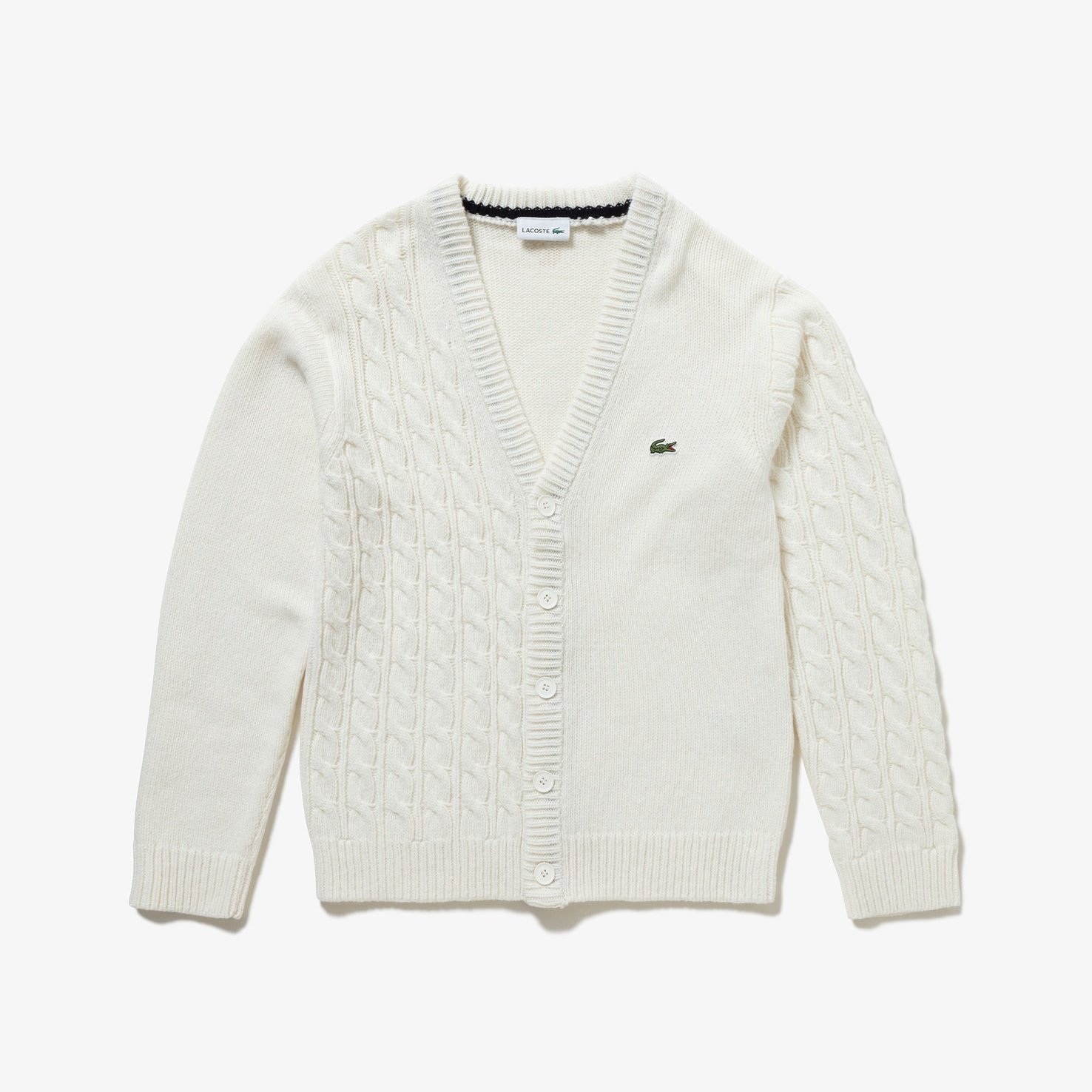 Áo Len Cardigan Lacoste Nam Cổ Chữ V Bất Đối Xứng