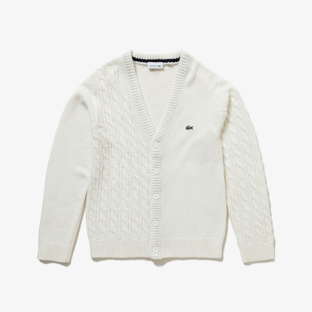 Áo Len Cardigan Lacoste Nam Cổ Chữ V Bất Đối Xứng
