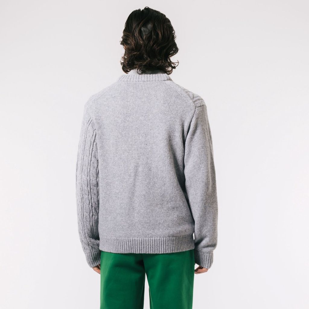 Áo Len Cardigan Lacoste Nam Cổ Chữ V Bất Đối Xứng