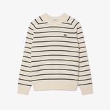 Áo Len Lacoste Nam Cổ Tròn Chất Liiệu Cotton Dệt Kim Họa Tiết Sọc 3D