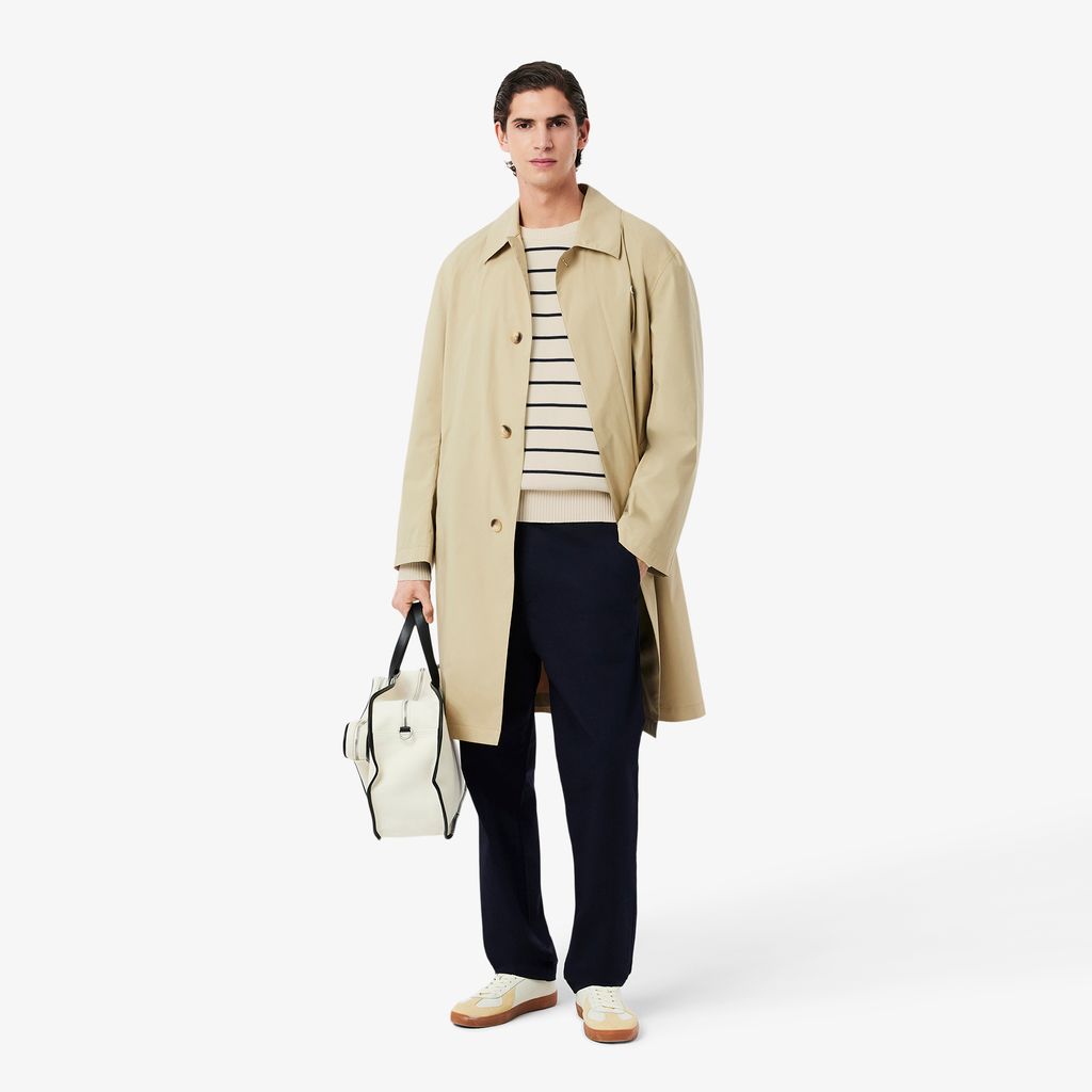 Áo Len Lacoste Nam Cổ Tròn Chất Liiệu Cotton Dệt Kim Họa Tiết Sọc 3D