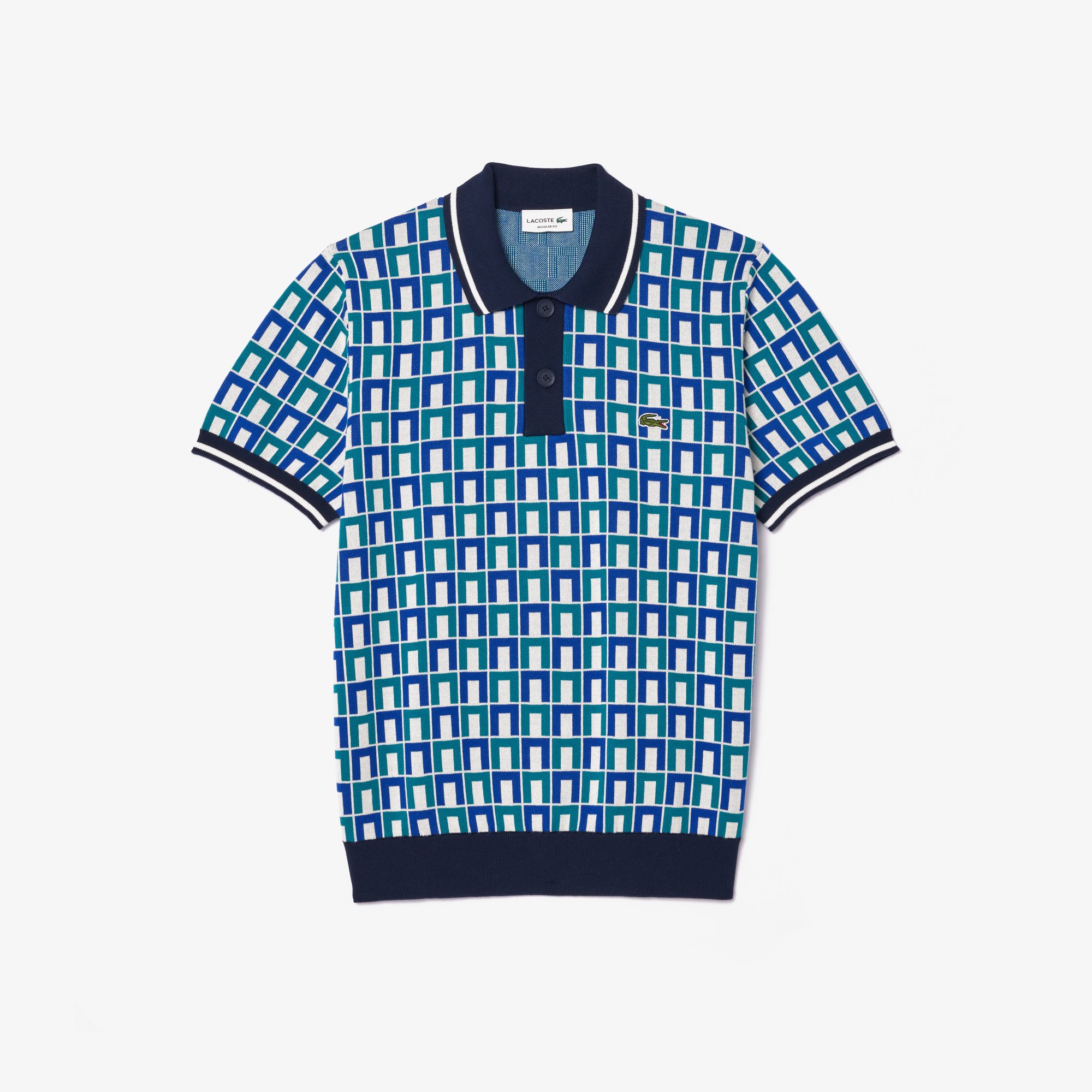 Áo Len Lacoste Nam Cổ Polo Họa Tiết