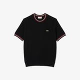 Áo Len Lacoste Nam Dáng Cổ Điển Dệt Kim Có Họa Tiết Sọc