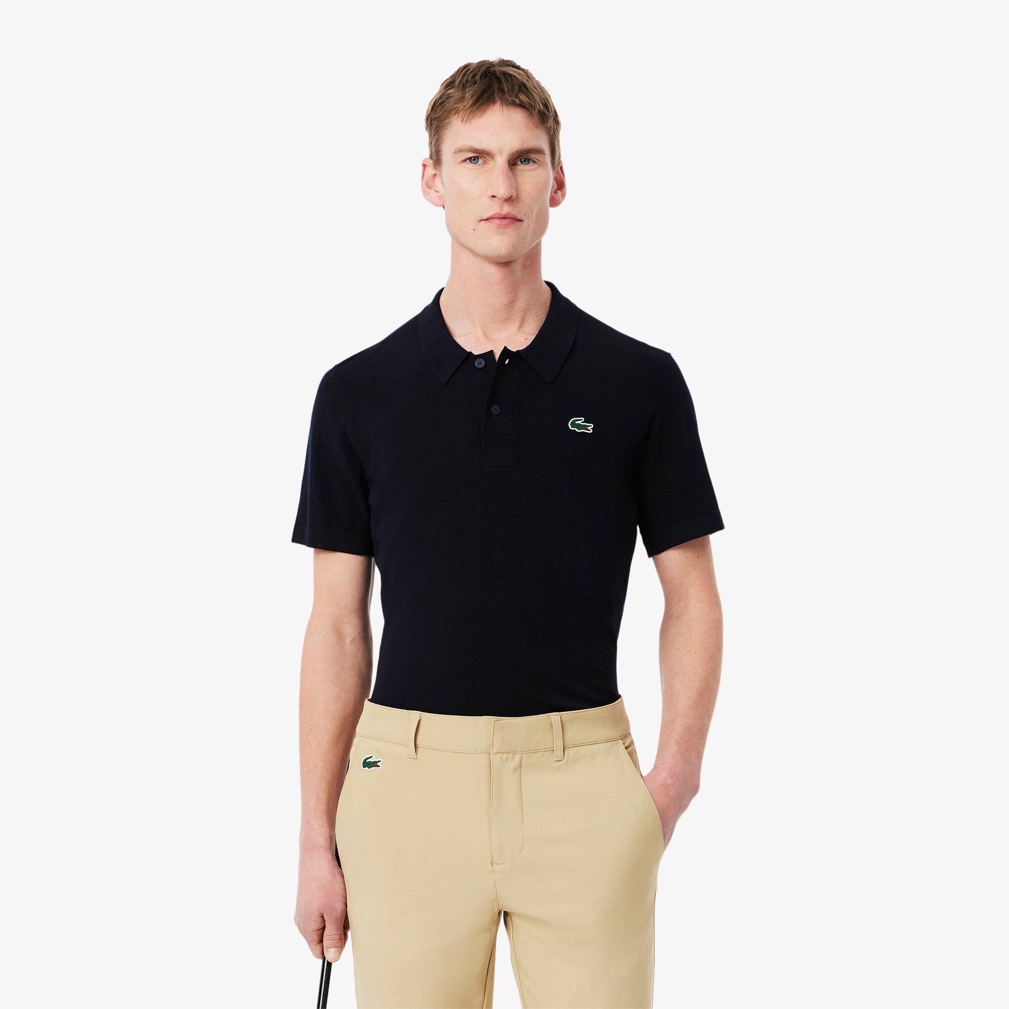 Áo Len Golf Lacoste Nam Cổ Polo Tay Ngắn