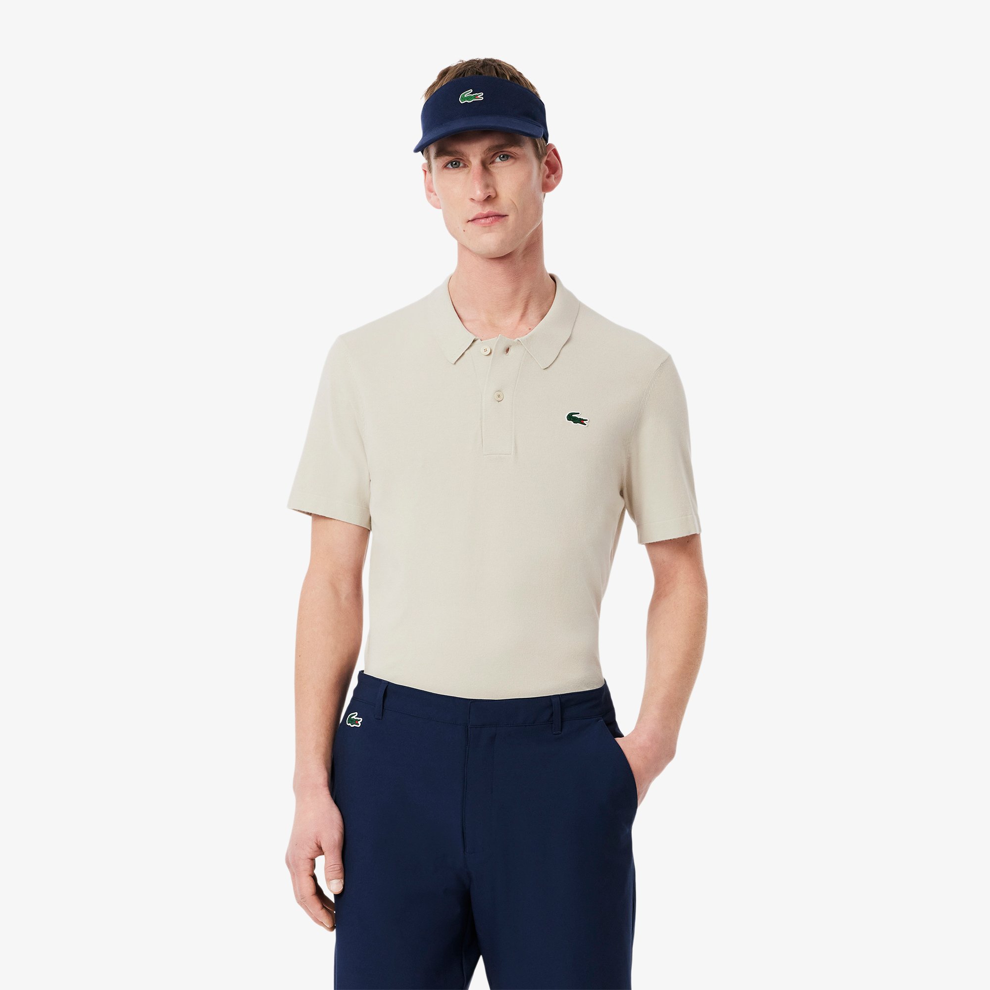 Áo Len Golf Lacoste Nam Cổ Polo Tay Ngắn