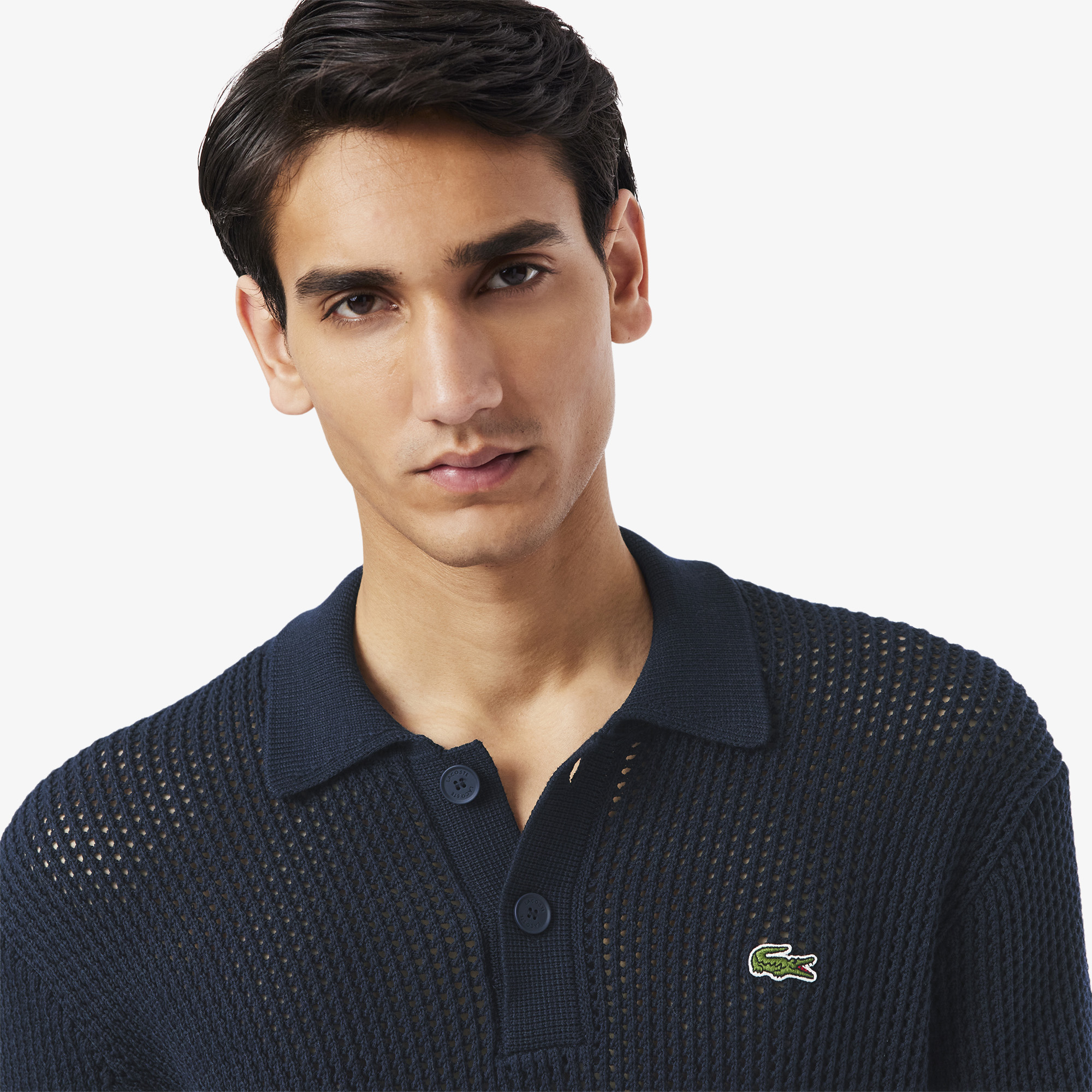 Áo Len Polo Lacoste Tay Ngắn Chất Liệu Cotton Dày