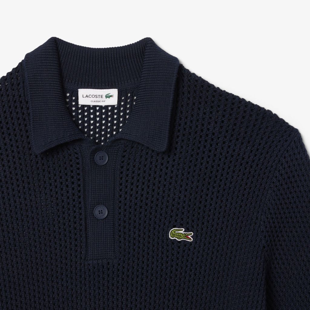 Áo Len Polo Lacoste Tay Ngắn Chất Liệu Cotton Dày