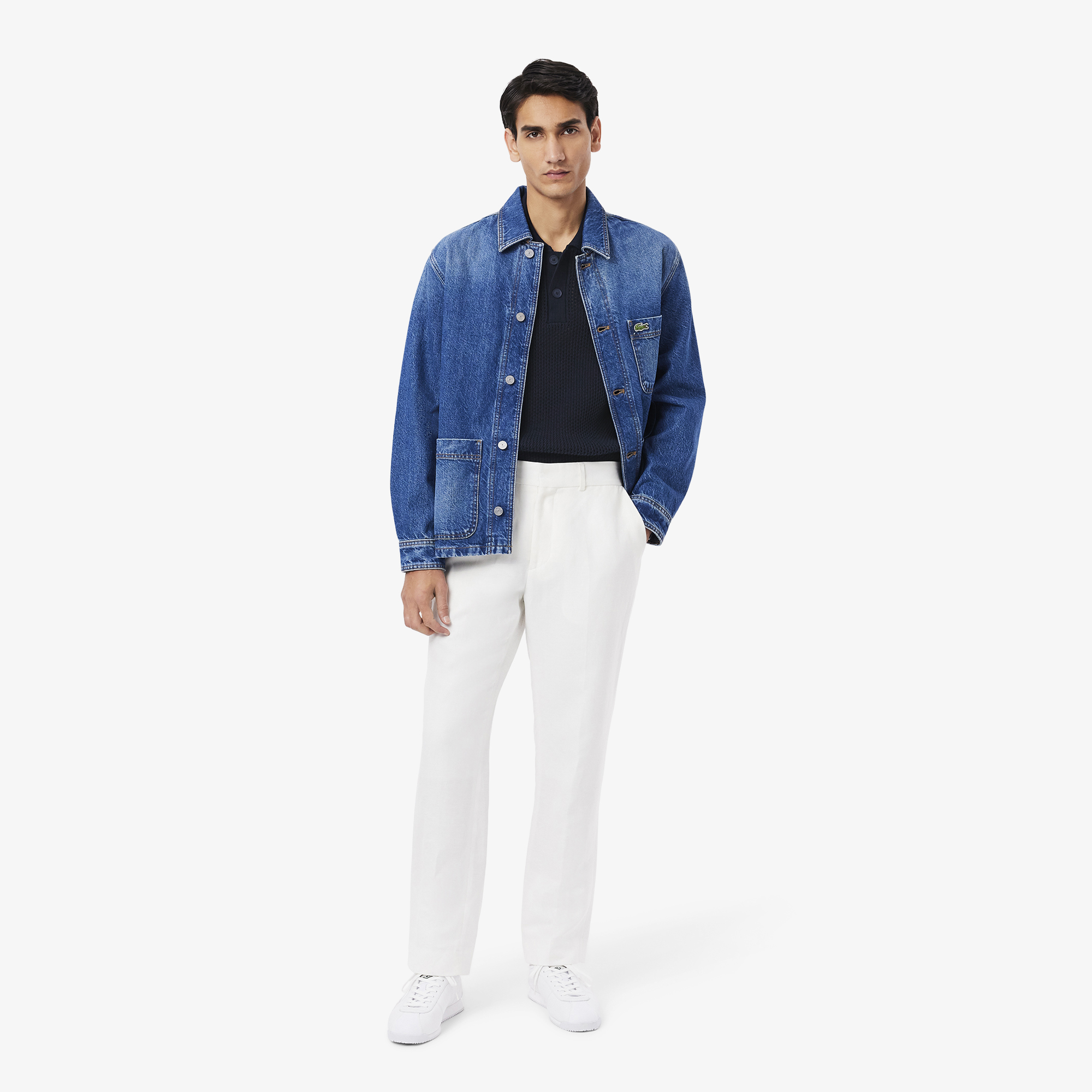 Áo Len Polo Lacoste Tay Ngắn Chất Liệu Cotton Dày