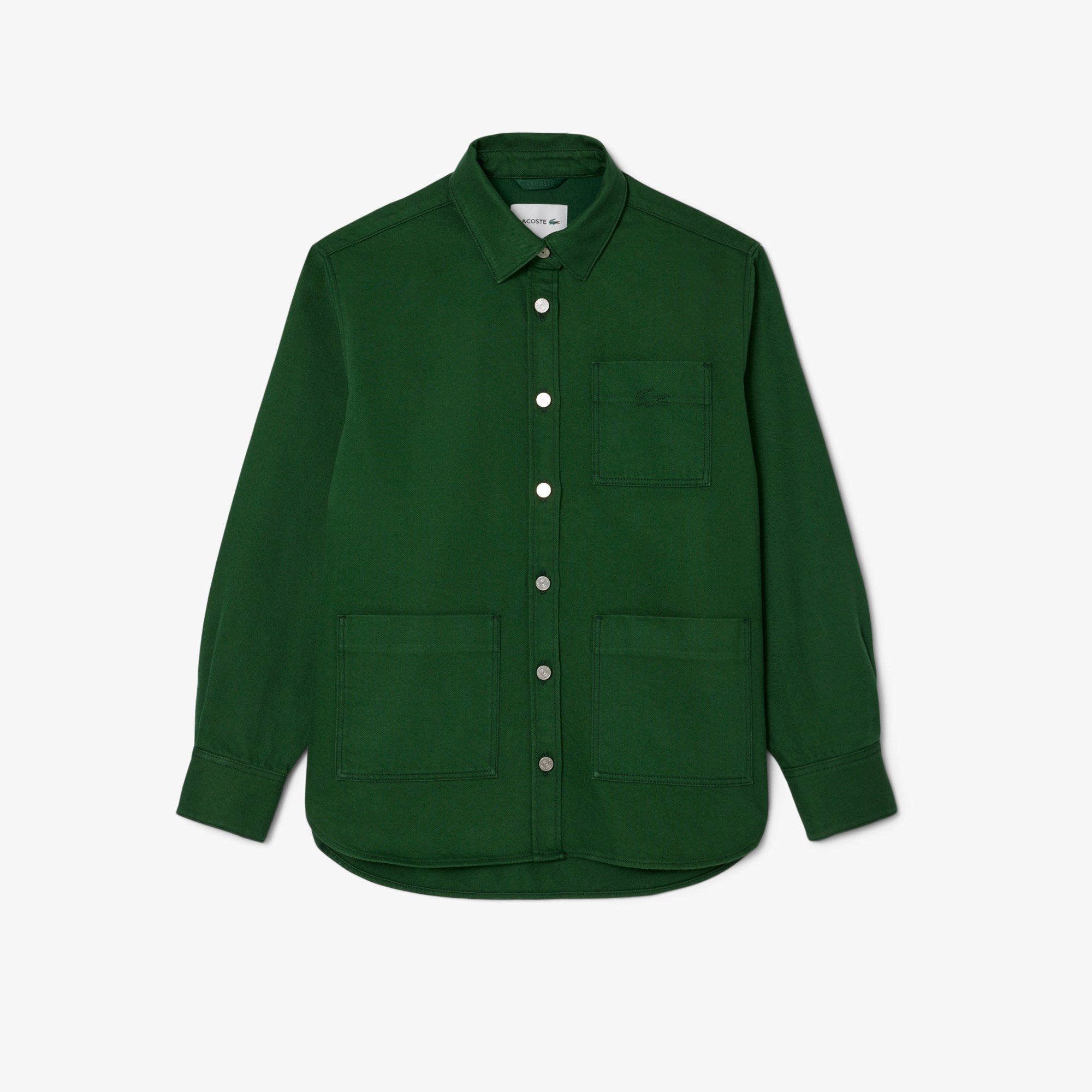Áo Khoác Lacoste Nữ Dáng Rộng Chất Liệu Denim