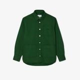 Áo Khoác Lacoste Nữ Dáng Rộng Chất Liệu Denim