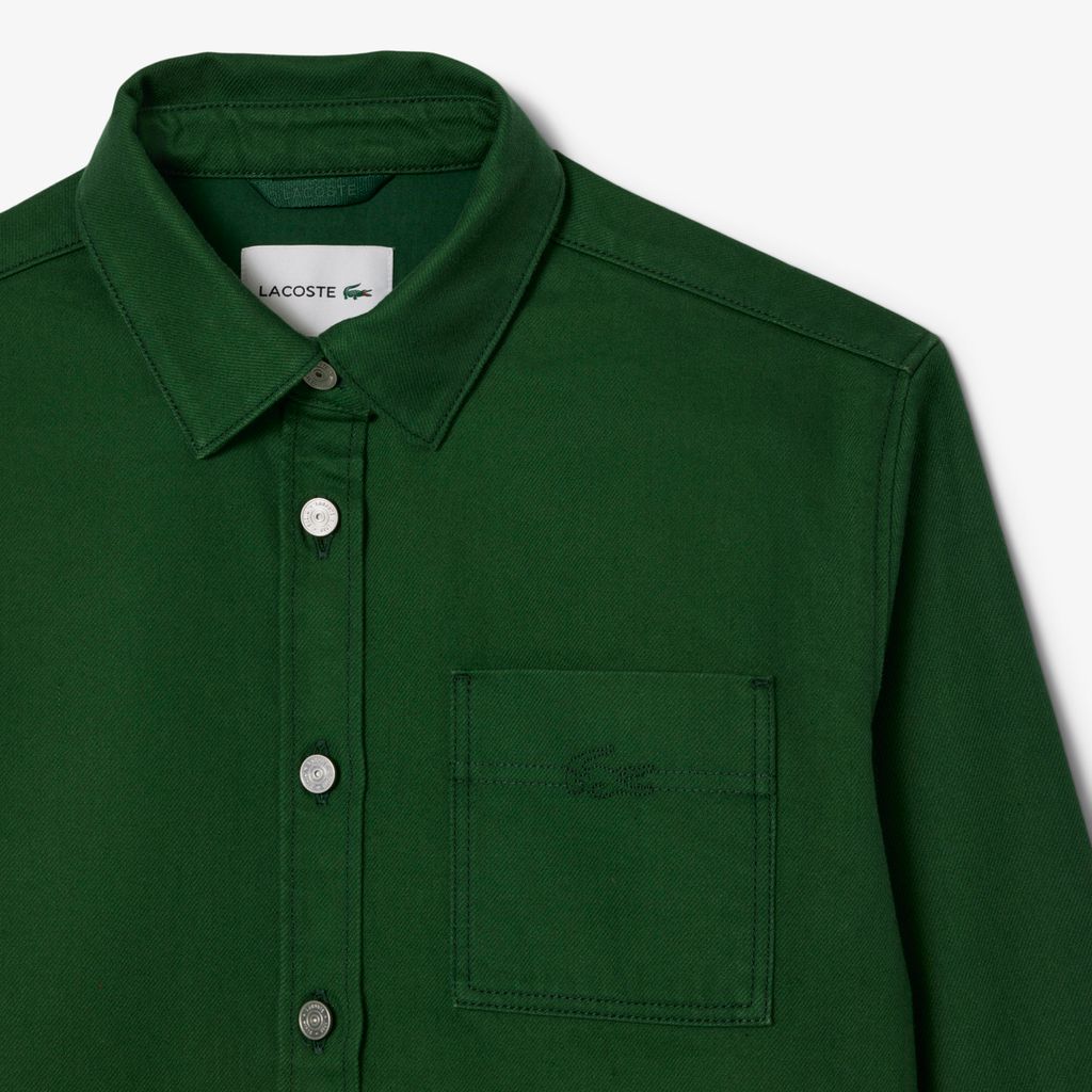 Áo Khoác Lacoste Nữ Dáng Rộng Chất Liệu Denim