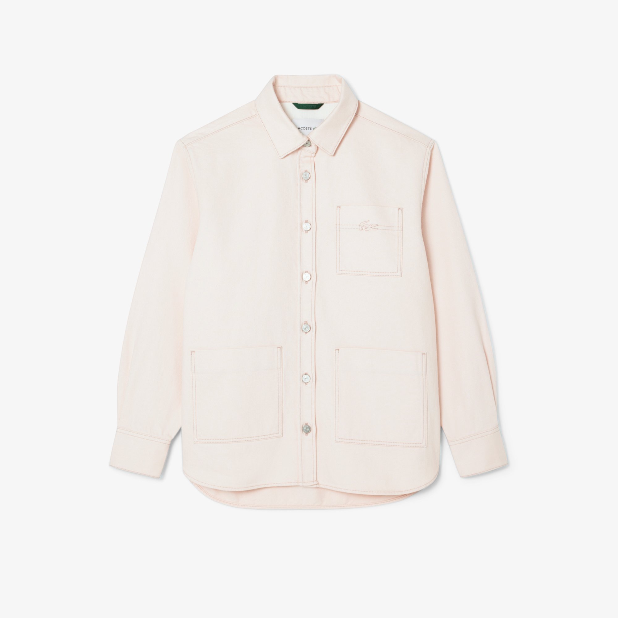 Áo Khoác Lacoste Nữ Dáng Rộng Chất Liệu Denim