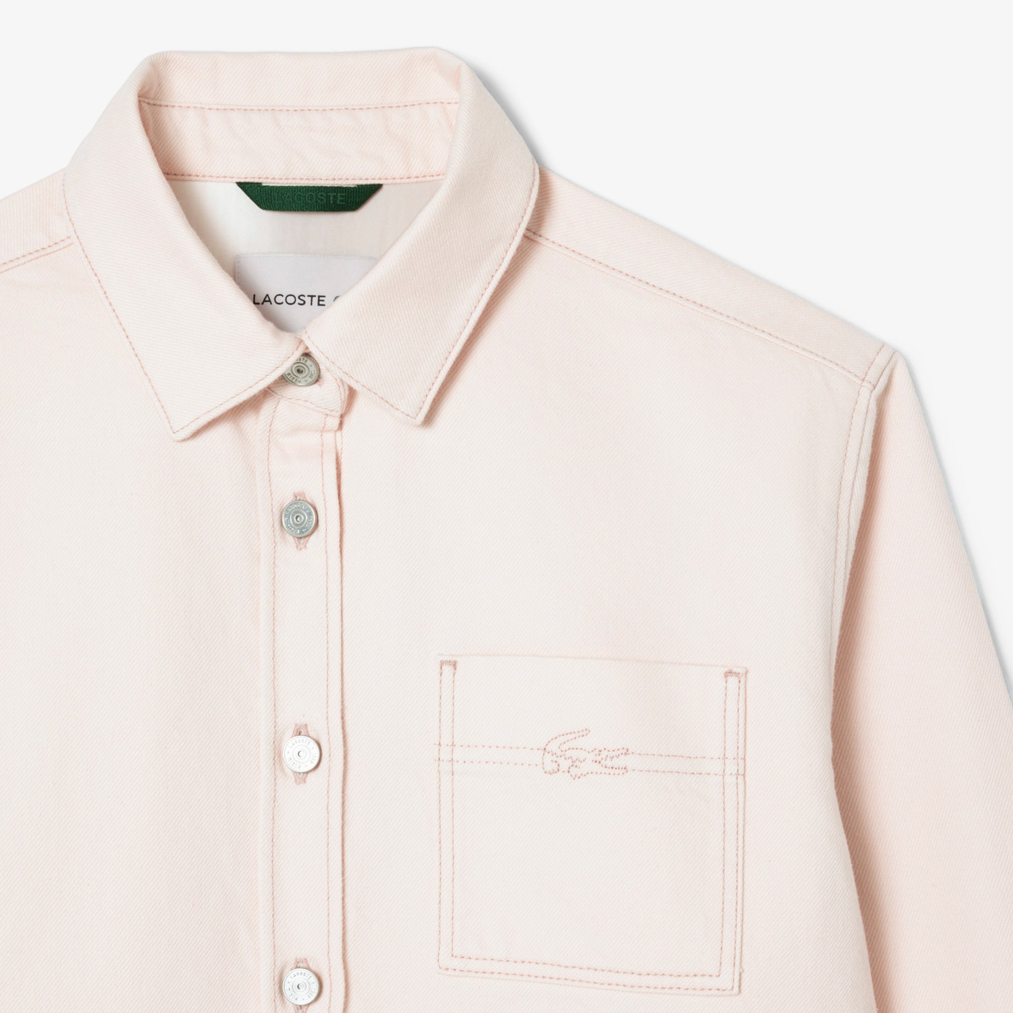 Áo Khoác Lacoste Nữ Dáng Rộng Chất Liệu Denim