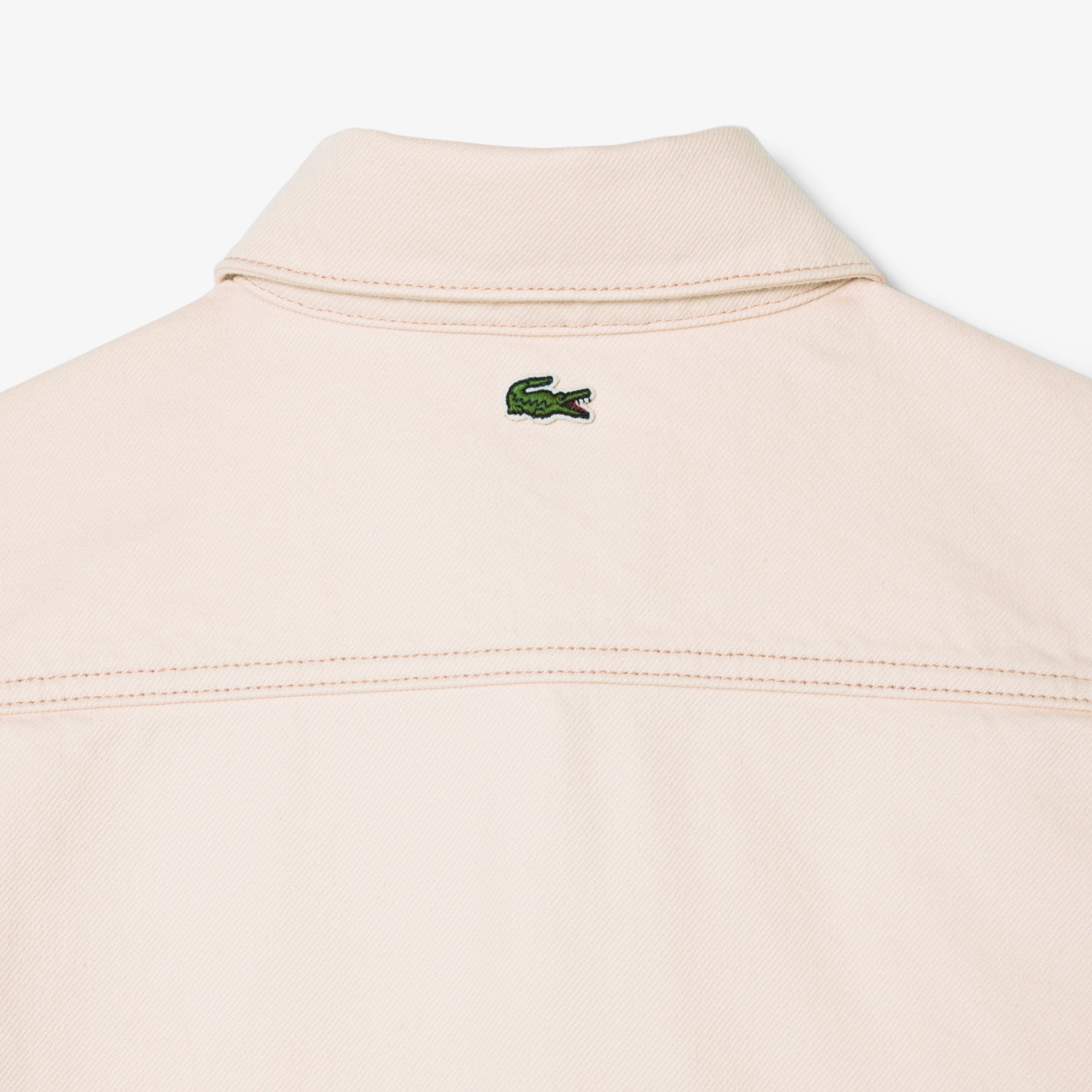 Áo Khoác Lacoste Nữ Dáng Rộng Chất Liệu Denim