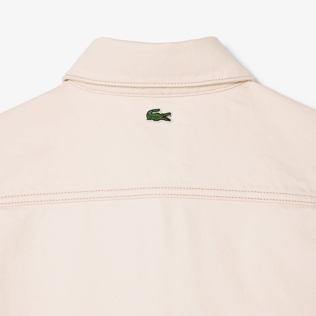 Áo Khoác Lacoste Nữ Dáng Rộng Chất Liệu Denim