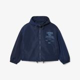 Áo Khoác Lacoste Nữ Có Mũ Dáng Rộng Ngắn