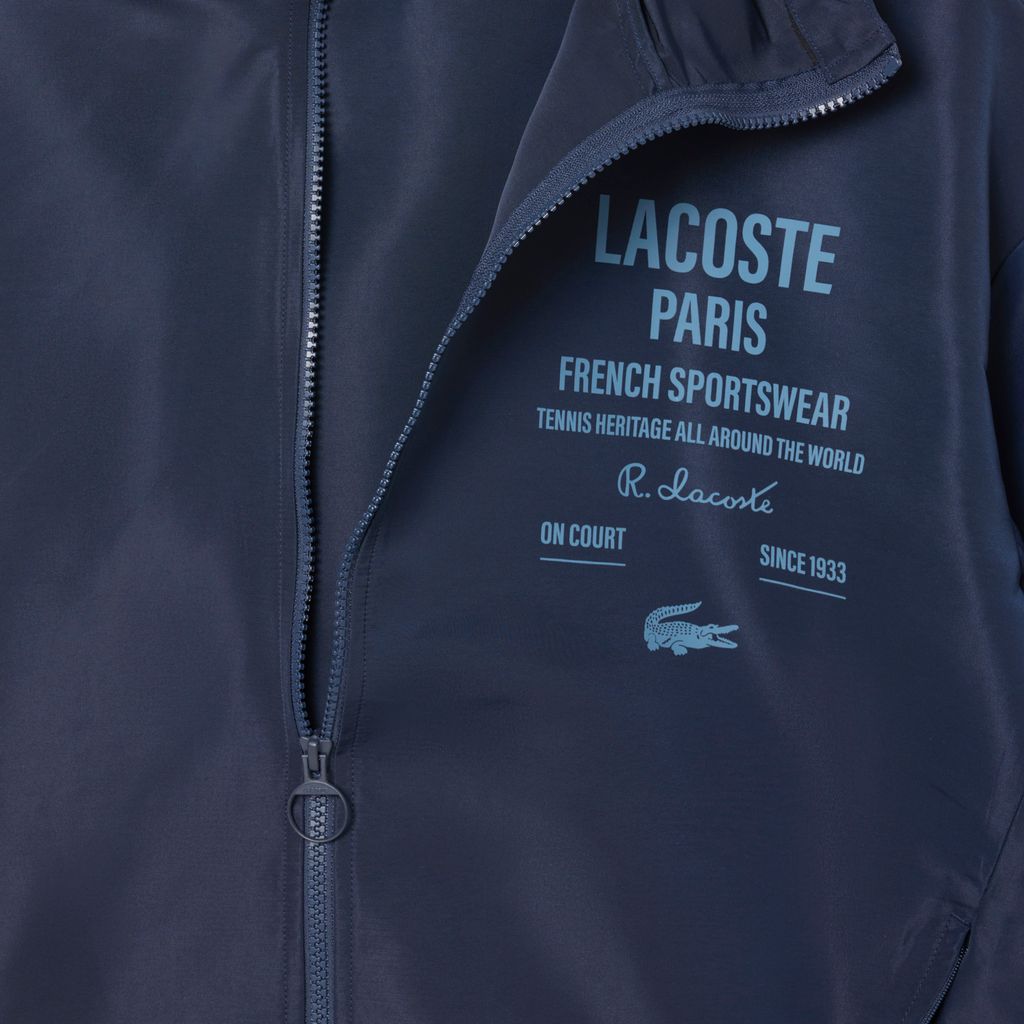 Áo Khoác Lacoste Nữ Có Mũ Dáng Rộng Ngắn