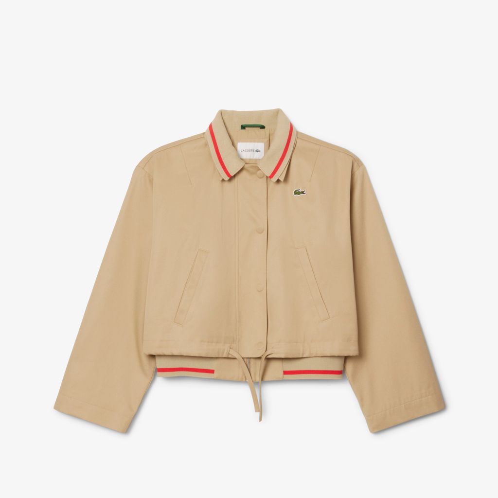 Áo Khoác Lacoste Nữ Dáng Rộng Ngắn Chất Liệu Cotton