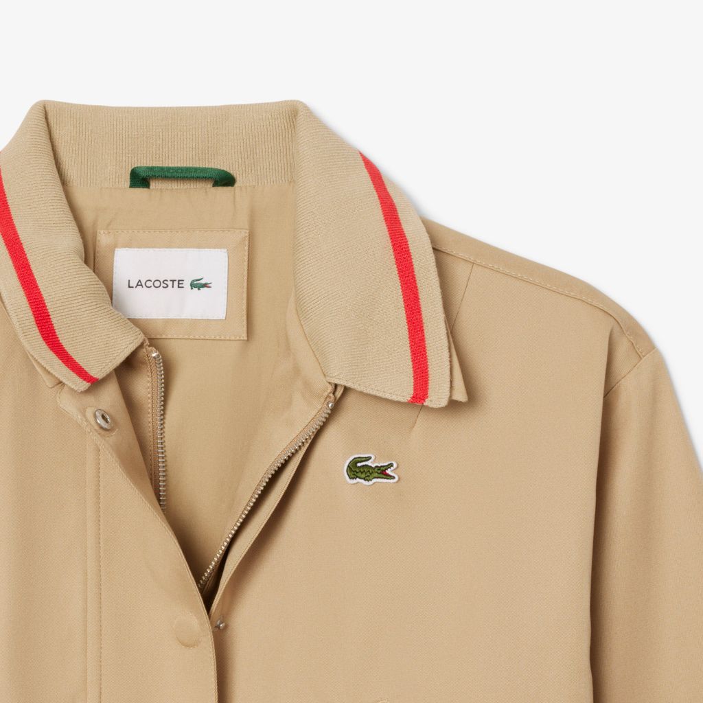 Áo Khoác Lacoste Nữ Dáng Rộng Ngắn Chất Liệu Cotton