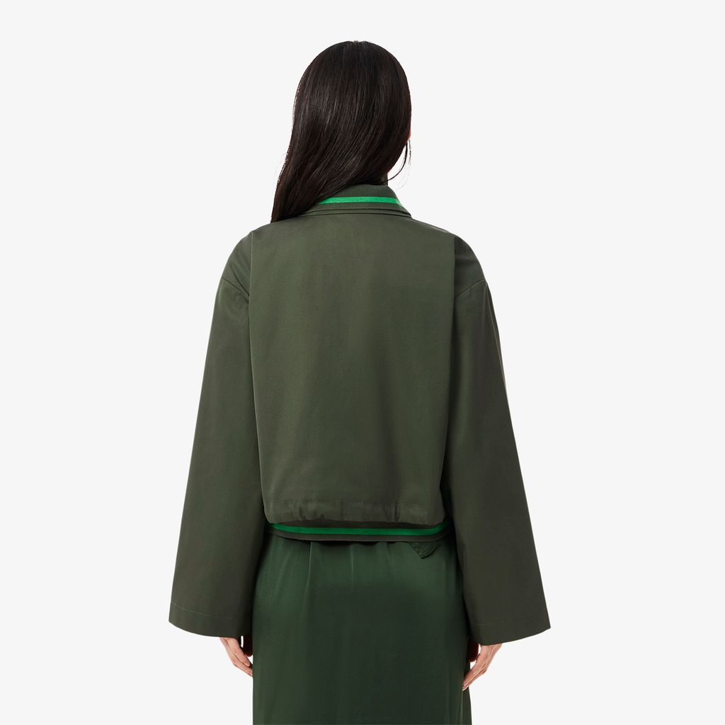 Áo Khoác Lacoste Nữ Dáng Rộng Ngắn Chất Liệu Cotton