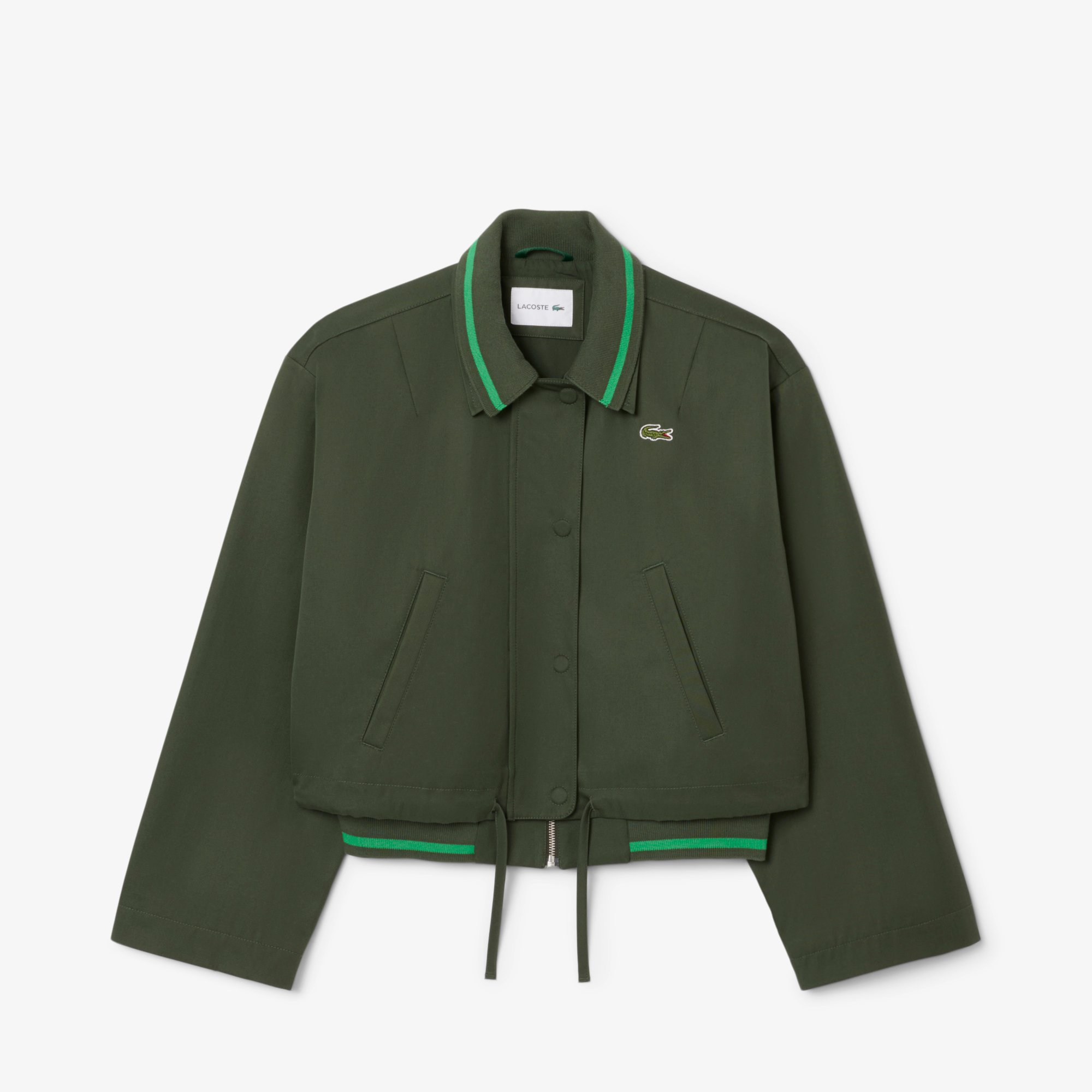 Áo Khoác Lacoste Nữ Dáng Rộng Ngắn Chất Liệu Cotton