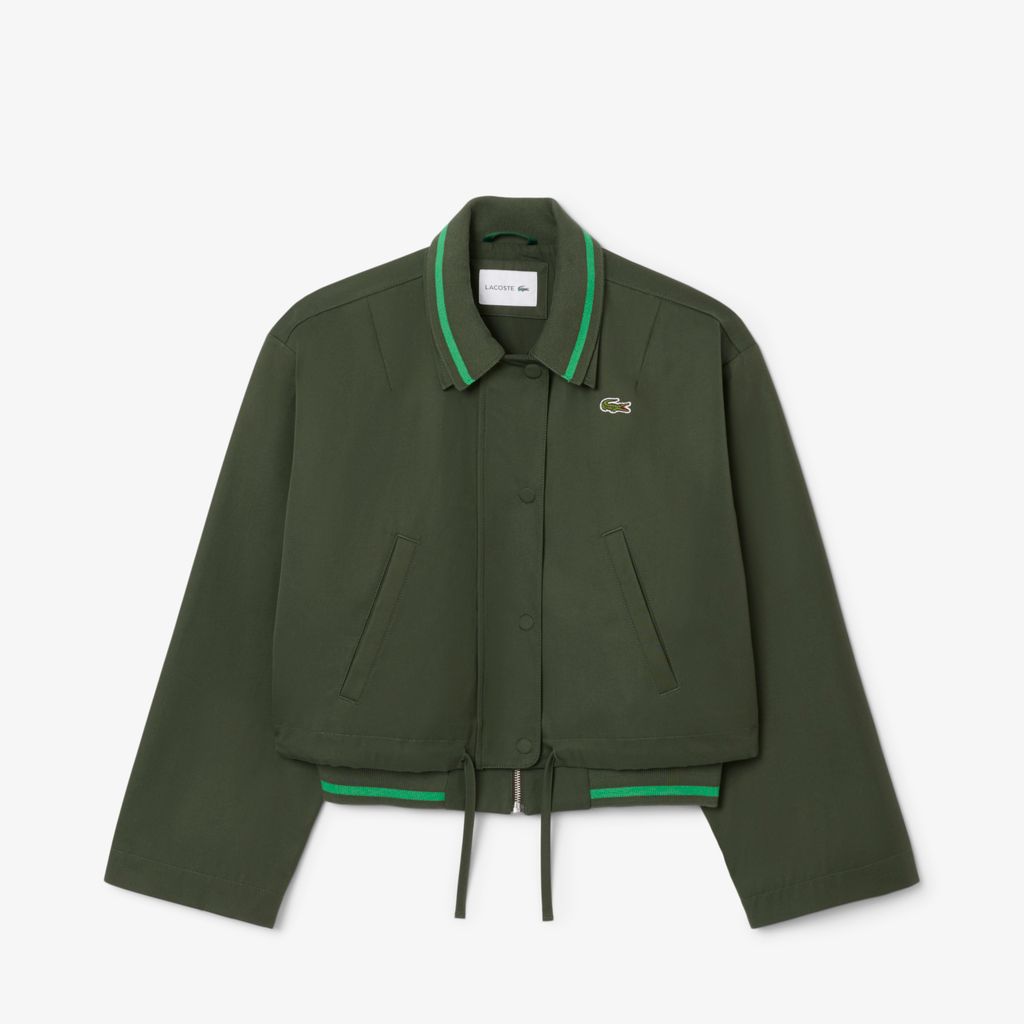Áo Khoác Lacoste Nữ Dáng Rộng Ngắn Chất Liệu Cotton