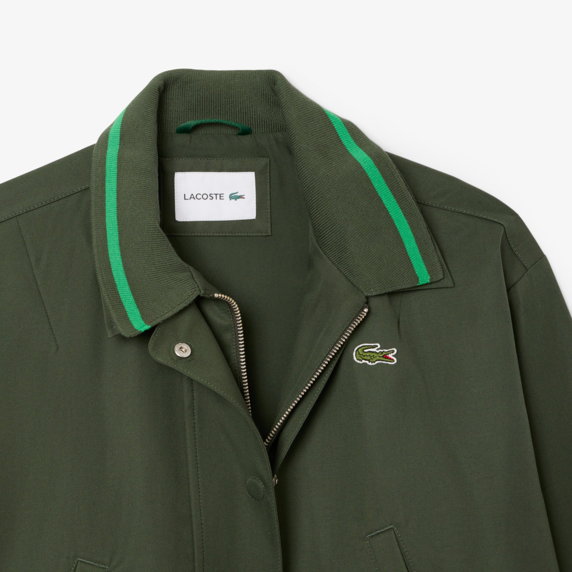 Áo Khoác Lacoste Nữ Dáng Rộng Ngắn Chất Liệu Cotton