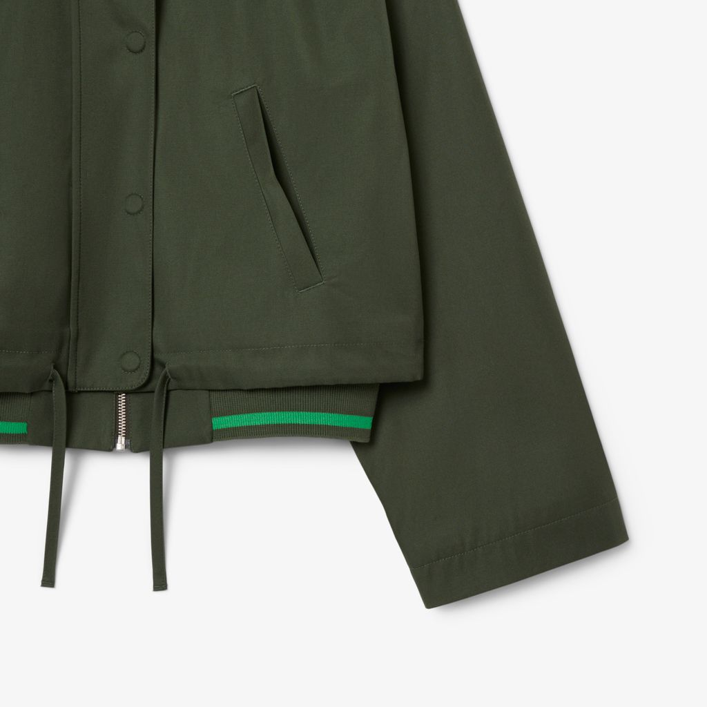 Áo Khoác Lacoste Nữ Dáng Rộng Ngắn Chất Liệu Cotton