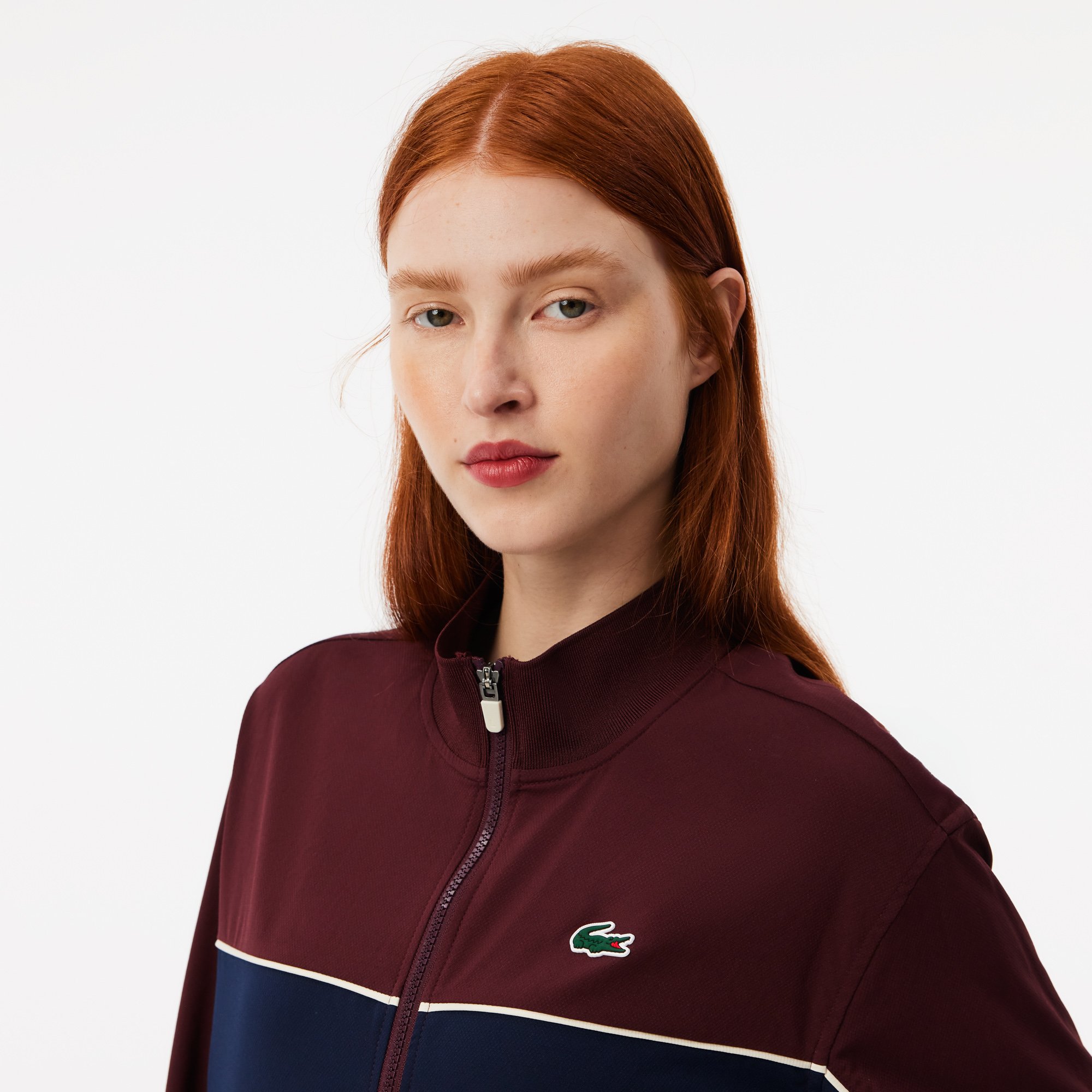 Áo Khoác Tennis Lacoste Nữ Colourblock Công Nghệ Ultra Dry Co Dãn