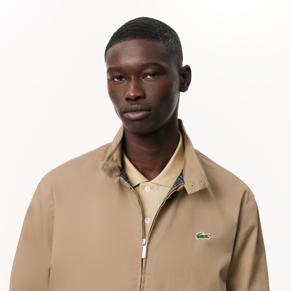 Áo Khoác Lacoste Nam Harrington Chất Liệu vải Cotton Twill Chống Mưa