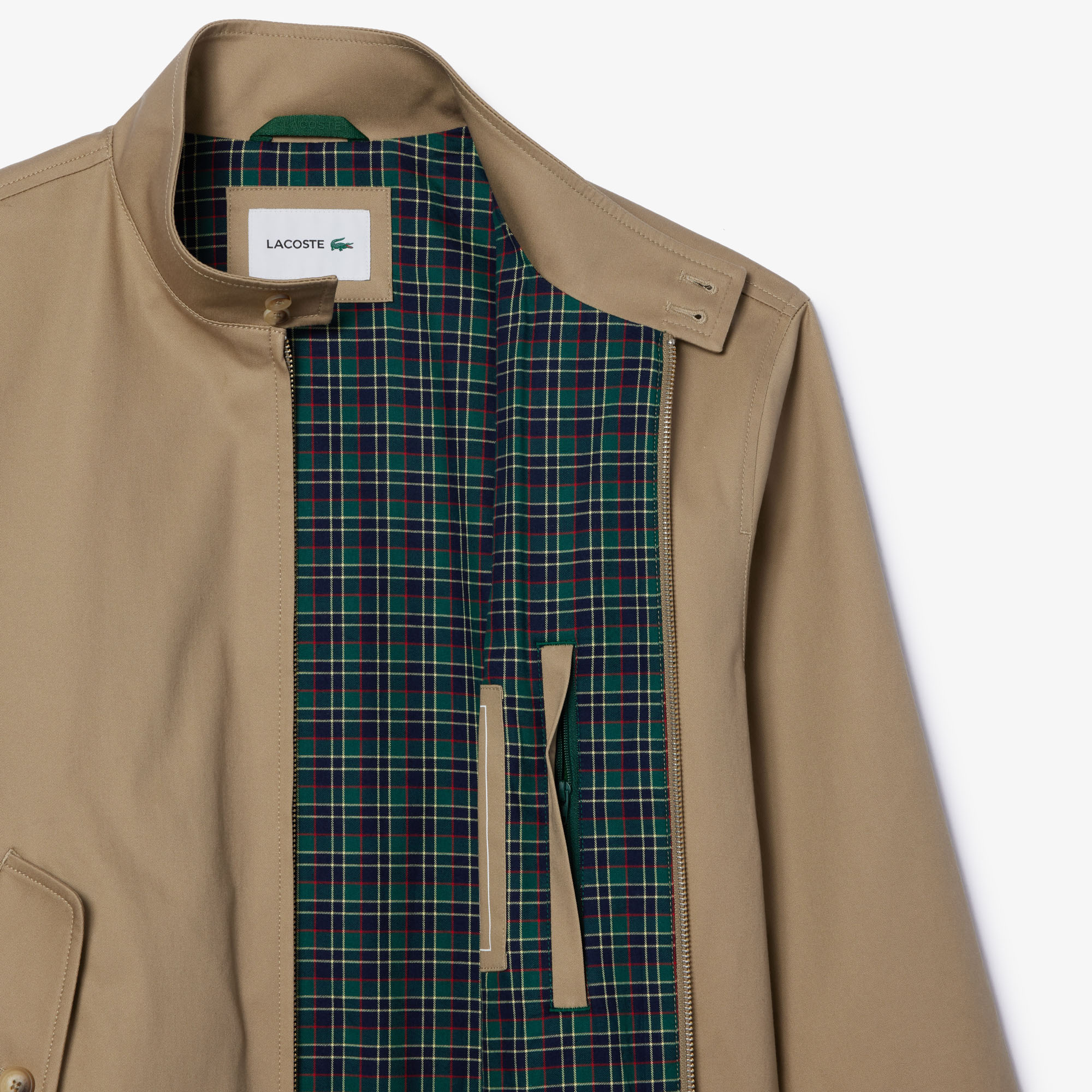 Áo Khoác Lacoste Nam Harrington Chất Liệu vải Cotton Twill Chống Mưa