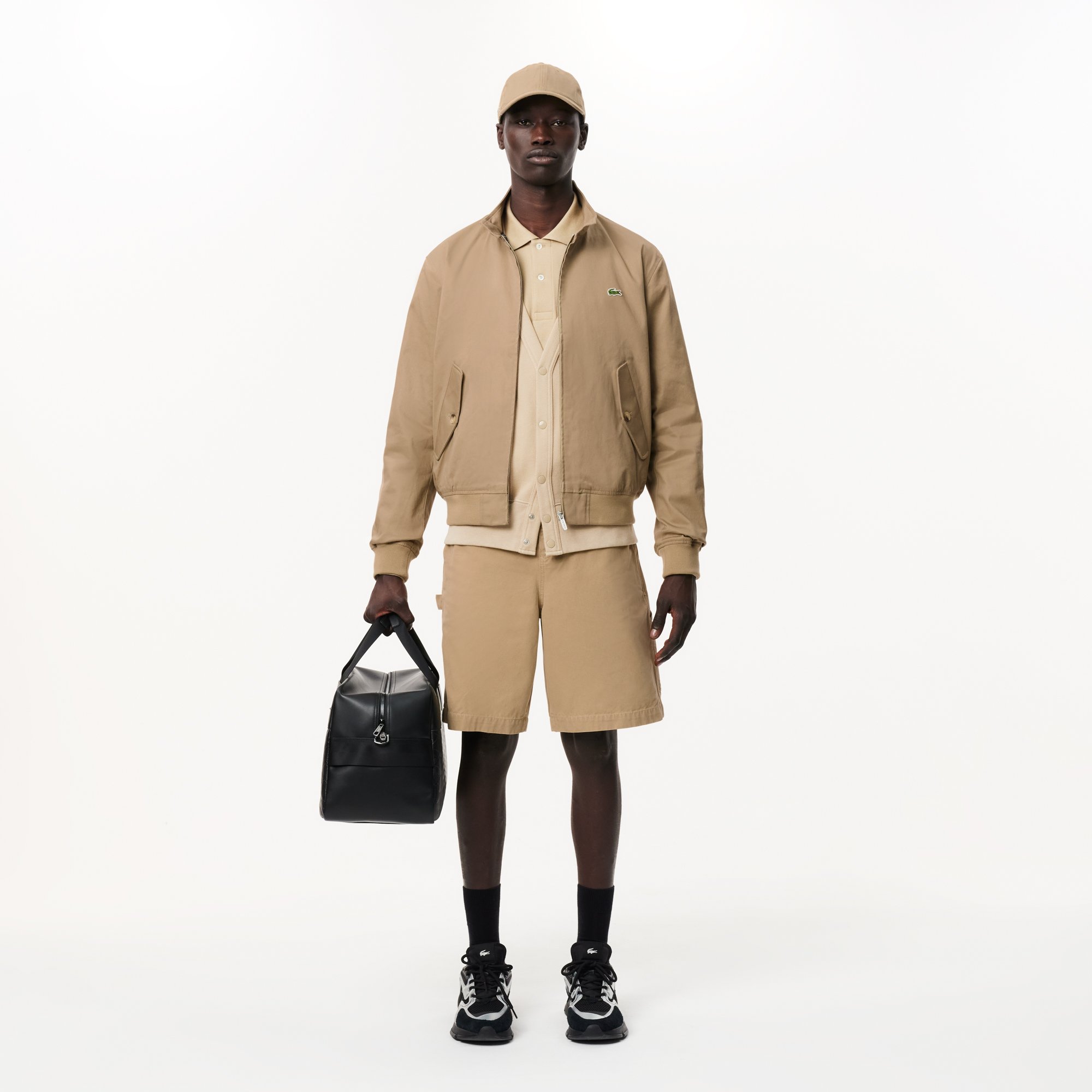 Áo Khoác Lacoste Nam Harrington Chất Liệu vải Cotton Twill Chống Mưa
